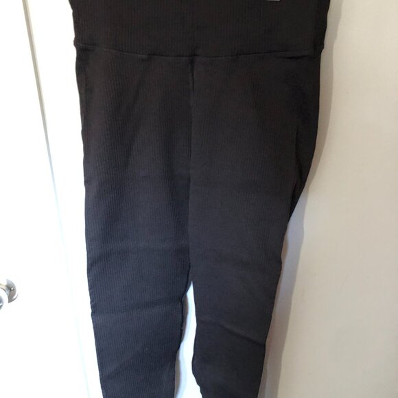 Good American Wide Rib Shine Clean Seamless Leggings Black - Picture 6 of 11